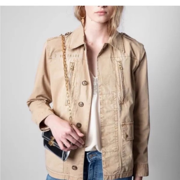 NWT $398 Zadig & Voltaire Kid Cotton Good Vibes Jacket Large - Picture 4 of 16